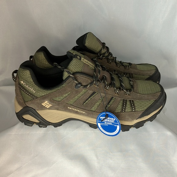 Brand New Columbia Out dry Breathable Waterproof hiking shoes Green and Brown - Picture 4 of 8